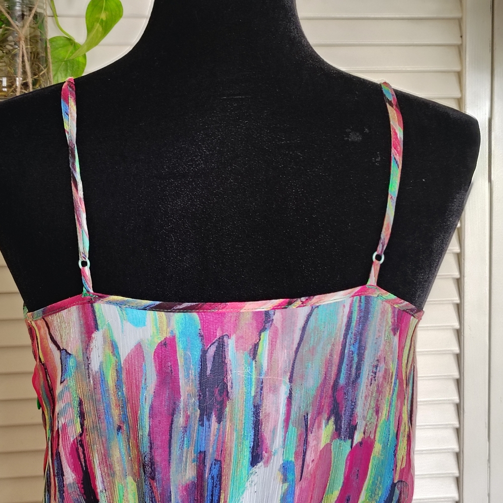 Jack BB Dakota Multicolor Abstract Print Sleeveless Maxi Dress Size 6 –Like New - Picture 8 of 13
